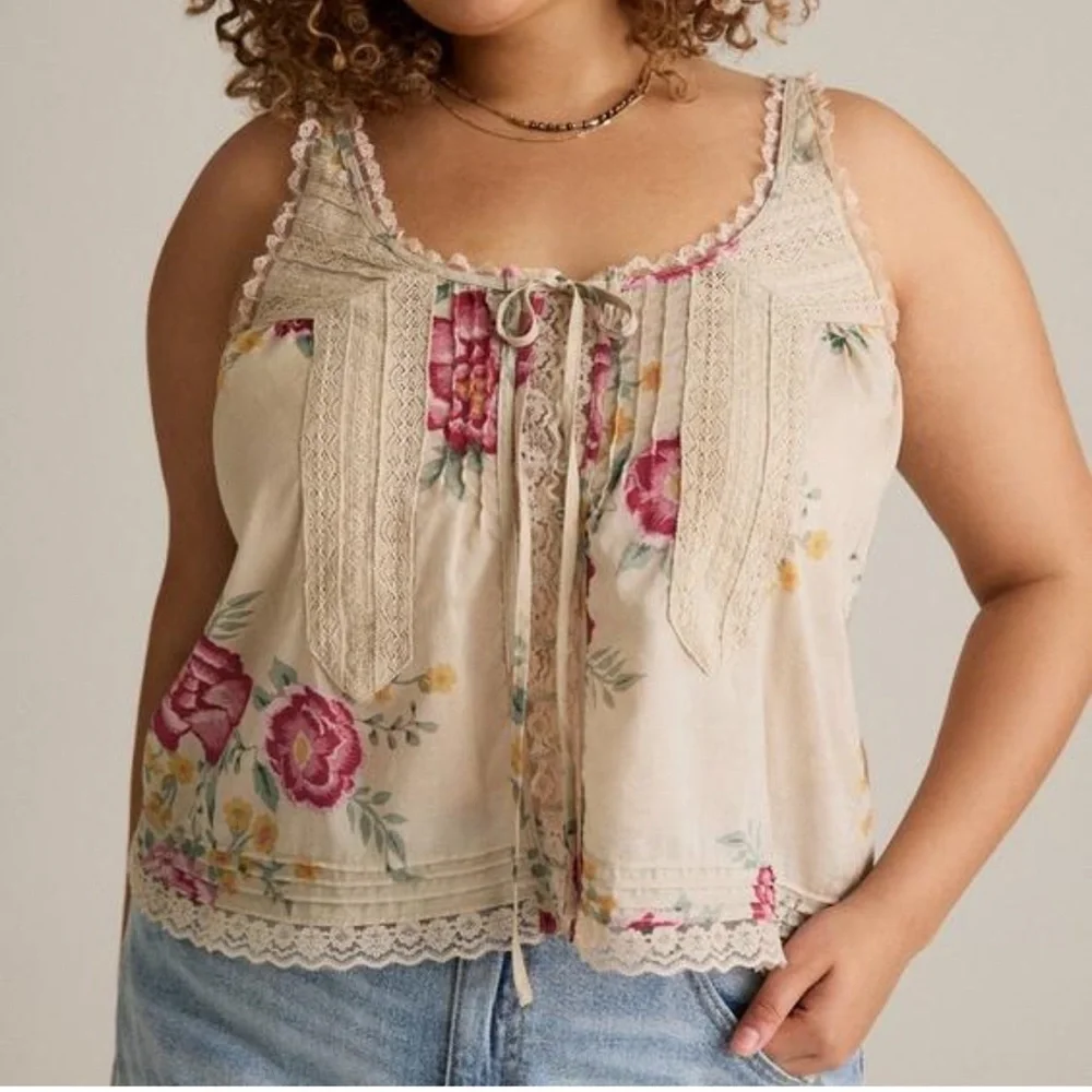 Torrid Festi Lace Tie Front Tanks - Picture 2 of 10